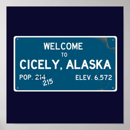 Poster Bienvenue À Cicely Alaska Northern Exposure (Devant)