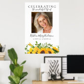 Poster Bienvenue à des funérailles de tournesol (Bureau à domicile)