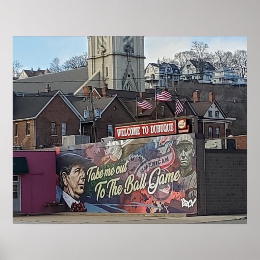 Poster Bienvenue à Dubuque, Iowa Keepsaké Souvenir (Devant)