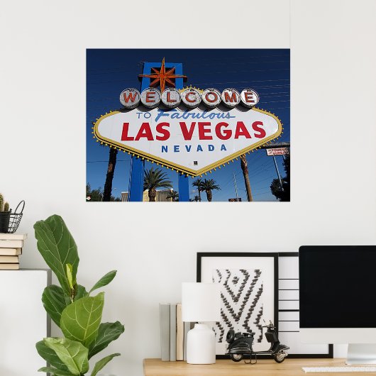Poster Bienvenue à Fabulous Las Vegas (Bureau à domicile)
