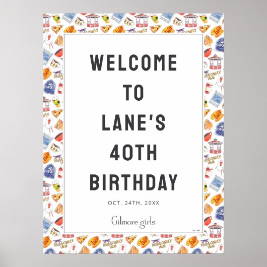 Poster Bienvenue à Gilmore Girl's Birthday (Devant)