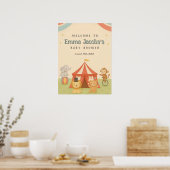 Poster Bienvenue à la Baby Shower 3 Anneaux de Cirque (Cuisine)