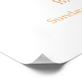 Poster Bienvenue à la Baby Shower de la citrouille automn (Coin)