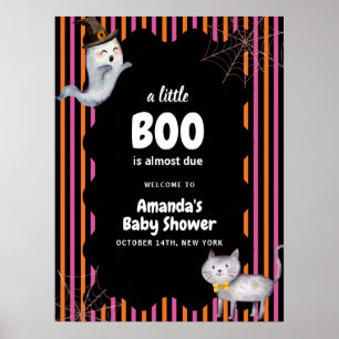 Poster Bienvenue à la Baby Shower de Little Boo Fantôme C