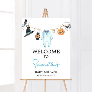 Poster Bienvenue à la Baby Shower de Little Boo Halloween