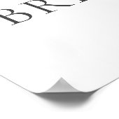 Poster Bienvenue à la Baby Shower de l'orchidée rose vif (Coin)