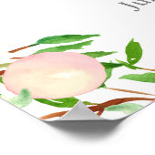 Poster Bienvenue à la Baby Shower de mariage à l'aquarell (Coin)