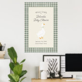 Poster Bienvenue à la Baby Shower de Mère l'Oie de Conte (Bureau à domicile)