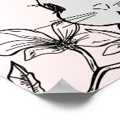 Poster Bienvenue à la Baby Shower de printemps Lapin de l (Coin)