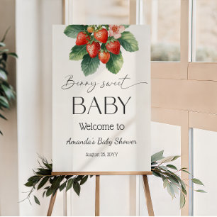 Poster Bienvenue à la Baby Shower Douce et Rustique de la