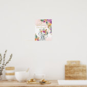 Poster Bienvenue à la Baby Shower Fleurie de l'Automne Tr (Cuisine)