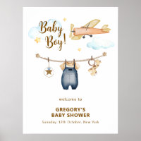 Bienvenue à la Baby Shower Garçon Vêtements Corde