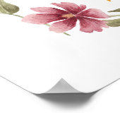 Poster Bienvenue à la Baby Shower In Bloom (Coin)