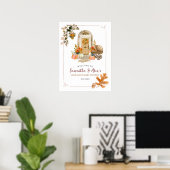 Poster Bienvenue à la Baby Shower ouverte de style automn (Bureau à domicile)