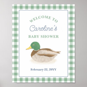 Poster Bienvenue à la Baby Shower pour l'arrivée du petit