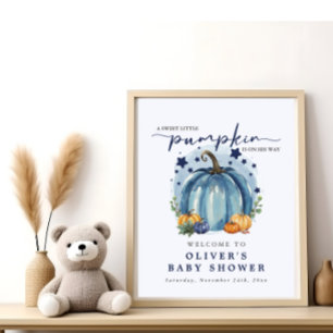 Poster Bienvenue à la Baby Shower pour le Petit Garçon Ci