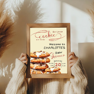 Poster Bienvenue à la Baby Shower pour un Petit Biscuit M