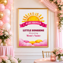 Bienvenue à la Baby Shower Rose Joyeuse Petit Sole