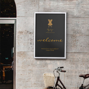 Poster Bienvenue à la boutique de lingerie de la boutique