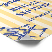 Poster Bienvenue à la douche de mariage italienne aux cit (Coin)