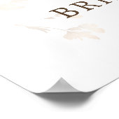 Poster Bienvenue à la douche de mariage jaune orange brûl (Coin)