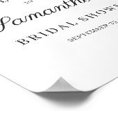 Poster Bienvenue à la douche de mariage rose poudré boho (Coin)