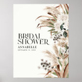 Poster Bienvenue à la douche de mariée moderne boho avec  (Devant)