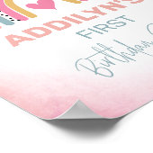 Poster Bienvenue à la fête d'anniversaire Abstraite Rainb (Coin)