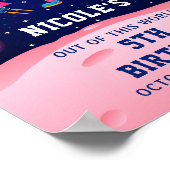 Poster Bienvenue à la fête d'anniversaire de l'astronaute (Coin)