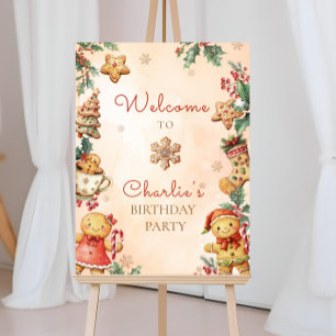 Poster Bienvenue à la fête d'anniversaire de Noël