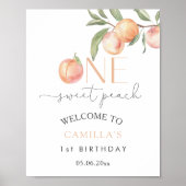 Poster Bienvenue à la fête d'anniversaire de Sweet Peach (Devant)