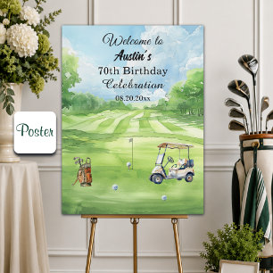Poster Bienvenue à la fête d'anniversaire des 70 ans de W