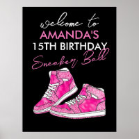Bienvenue à la fête d'anniversaire Pink Sneaker Ba