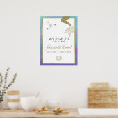 Poster Bienvenue à la fête de Bachelorette Sirène Tropica (Cuisine)