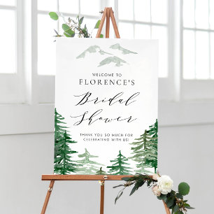 Poster Bienvenue à la Fête de Fiançailles Forêt Tropicale