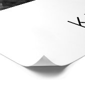 Poster Bienvenue à la fête de fiançailles photo Minimalis (Coin)