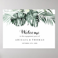 Bienvenue à la fête de fiançailles Tropical Greene