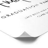 Poster Bienvenue à la fête de graduation en écriture manu (Coin)