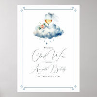Bienvenue à la fête de mariage Cloud Wine