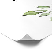 Poster Bienvenue à la fête de mariage Floral blush (Coin)