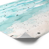 Poster Bienvenue à la fête de Noël de la plage tropicale (Coin)