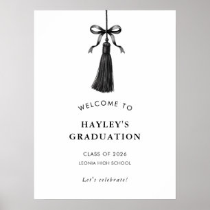 Poster Bienvenue à la fête de remise des diplômes avec un