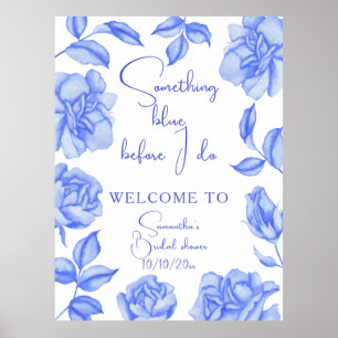 Poster Bienvenue à la fête prénuptiale Floral Something B
