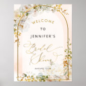 Poster Bienvenue à la garden-party de mariage Prairie Flo (Devant)