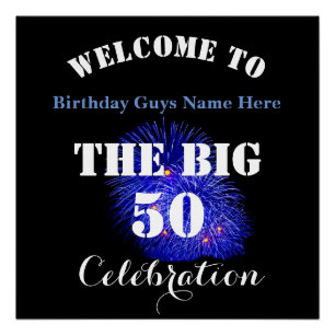 Poster Bienvenue À ... La GRANDE Célébration d'anniversai