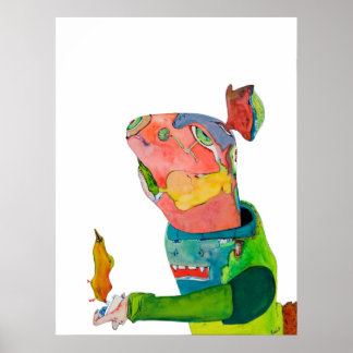 Poster Bienvenue à la maison lapin de miel