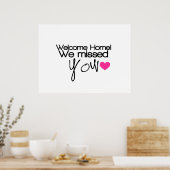 Poster Bienvenue à la maison, vous nous avez manqué ! (Cuisine)