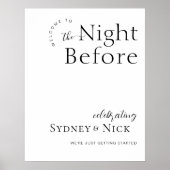 Poster Bienvenue À La Nuit Avant Le Dîner De La Répétitio (Devant)