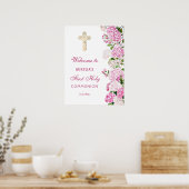 Poster Bienvenue à la Première Communion de l'Hydrangea R (Cuisine)