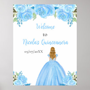 Poster Bienvenue à la Princesse aux Cheveux Blonds pour s
